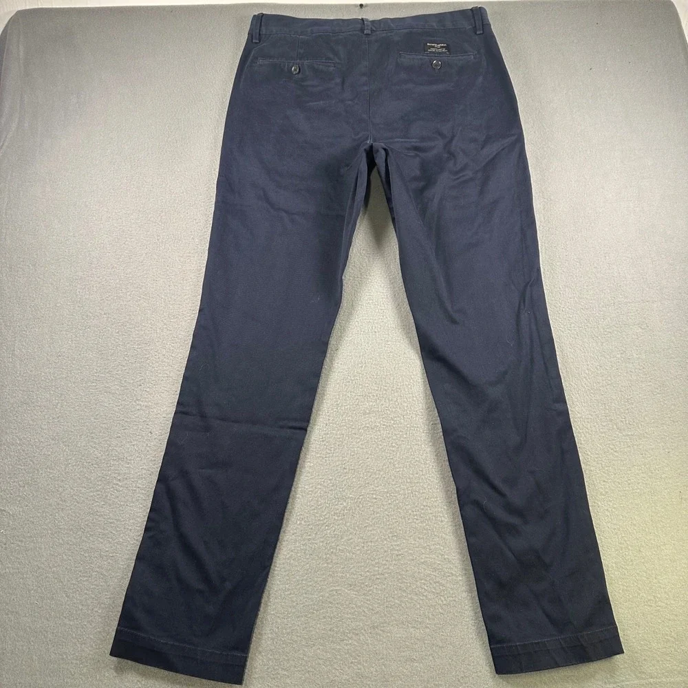 Banana Republic Fulton Rapid Movement Chino Pants Preppy Navy 34x33 795221-00